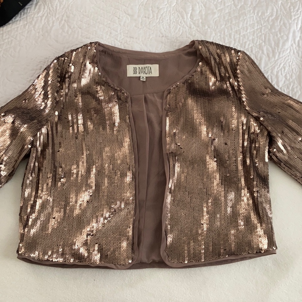 Sequin cropped blazer